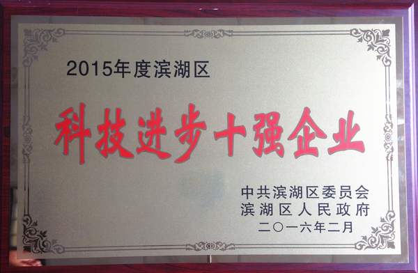 濱湖區科技進步十強企業